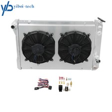 Full Aluminum 3 Row Radiator W 12 Shroud Fan For 82-92 Chevy Camaro Firebird Full Aluminum 3 Row Radiator W 12 Shroud Fan For 82-92 Chevy Camaro Firebird