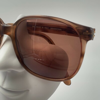 Vintage BerDel Sferoflex Brian Brown Oval Sunglasses Italy 