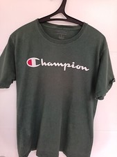 CHAMPION T-Shirt Mens Top Small Green Cotton