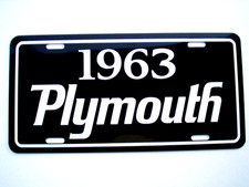 1963 Plymouth License Plate Car Tag 63 Savoy Valiant Sport Fury Belvedere