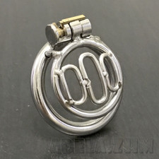 New Stainless Steel Male Chastity Device Pocket-Size Cage Men Metal Lock Belt