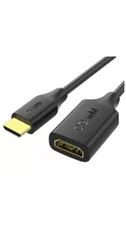QGeeM Mini HDMI to HDMI Female Cable Adapter 4K HDMI C/M to A/F Compatible. NEW!