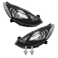 Halogen Scheinwerfer Hauptscheinwerfer Set H4 FüR Mazda 2 Inklusive Lampen
