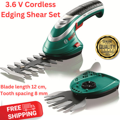 Bosch ISIO 3,6V Akku Strauch Grasschere Heckenschere Multitool Set