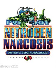Amphibious Outfitters Static Cling Decal - Nitrogen Narcosis - Scuba Dive