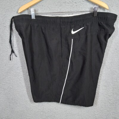Nike Mens XL Vintage Black Nylon Shorts Swim Trunks Cargo Pockets inch  Inseam