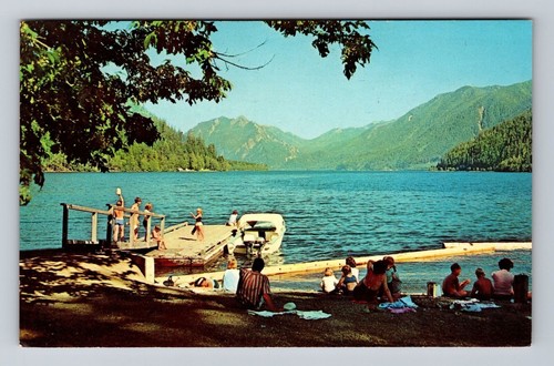 Olympic National Park, Lake Crescent, Fairholm, Antique Vintage Postcard