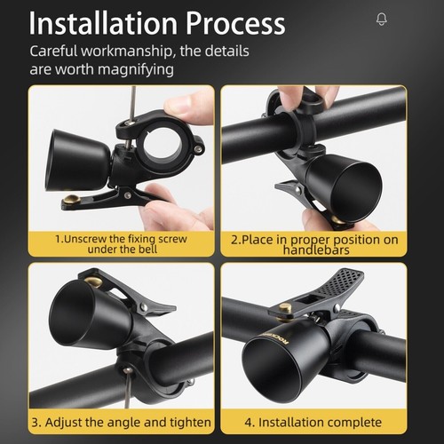 ROCKBROS Fahrrad Klang Hupe Horn Elektrisch Fanfare Signalhorn 120dB Universal E