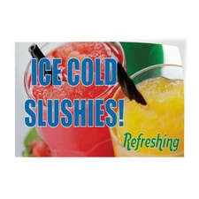Decal Stickers Ice Cold Slushies! Advertising Printing B Vinyl Store Sign Label