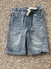 Baby Gap Jeans Toddler Boys Shark Drawstring Shorts Size 18-24 Months