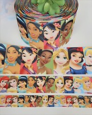 7/8, 1, 1.5 3" 1 YD Disney Princess Ribbon Cinderella Ariel Jasmine