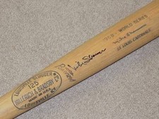Mike Shannon H&B 1968 World Series Signed Game Bat St. Louis Cardinals