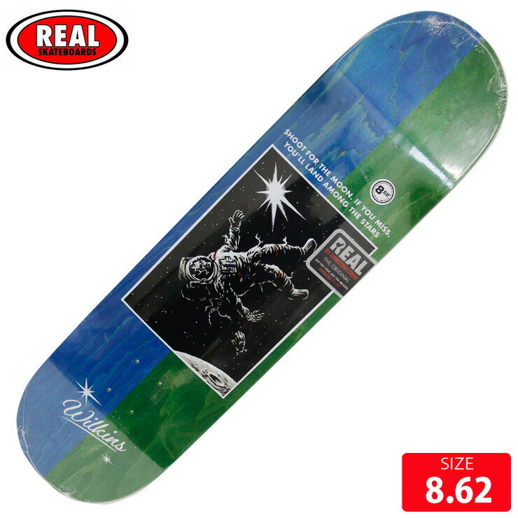 REAL Skateboard Deck WILKINSBRIGHTSIDE DECK 8.62in Unused Item Imported from JP-image