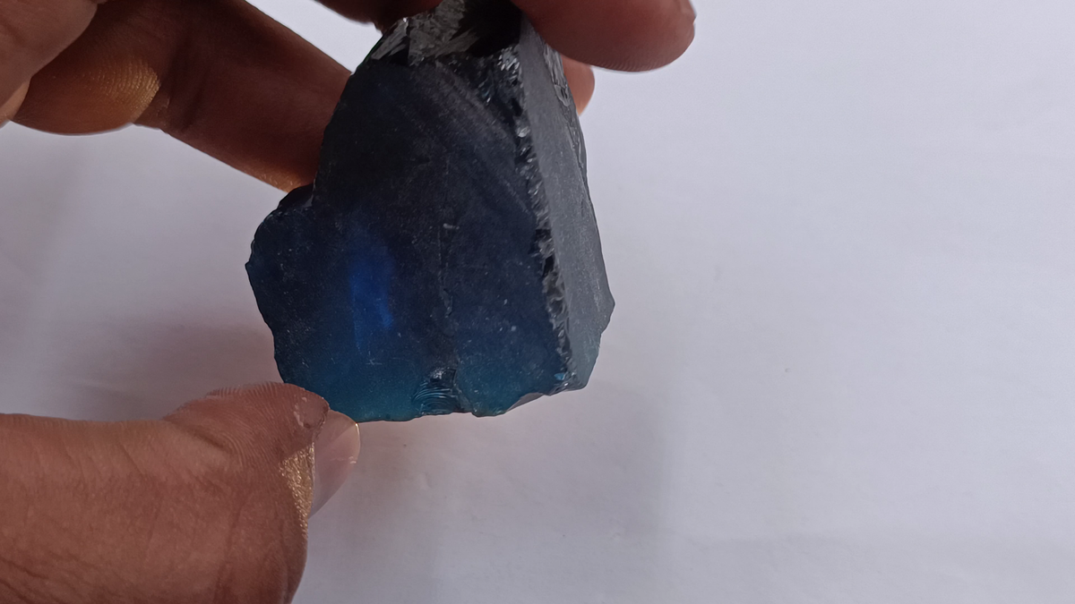 Natural Certified 400Ct Cambodia Deep Blue Zircon Uncut Rough