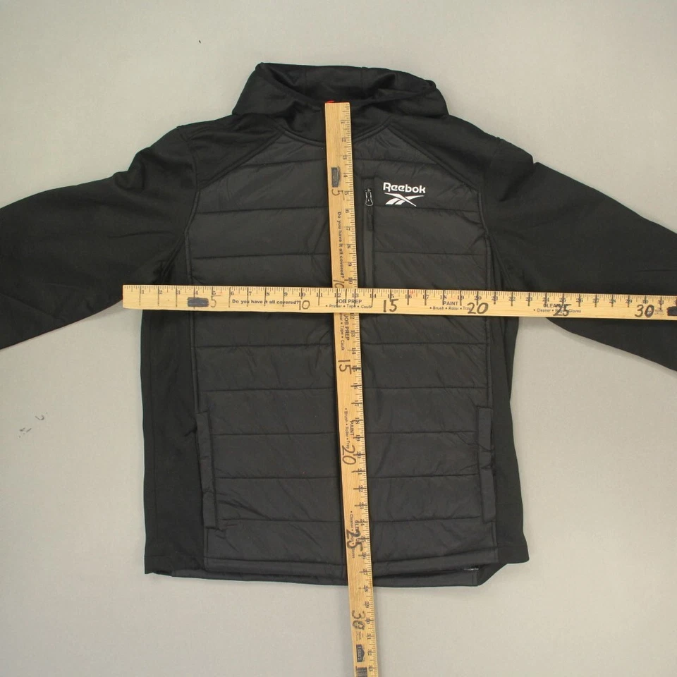 Chaqueta Abrigo Reebok Acolchada con Capucha Mezcla Para Hombre Talla Grande Negra Cremallera Completa Nueva con Etiquetas Foto 2 de 4