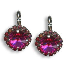 Earrings by Mariana My Treasures Coll. Stunning Fuchsia and Siam Swarovski Cr...