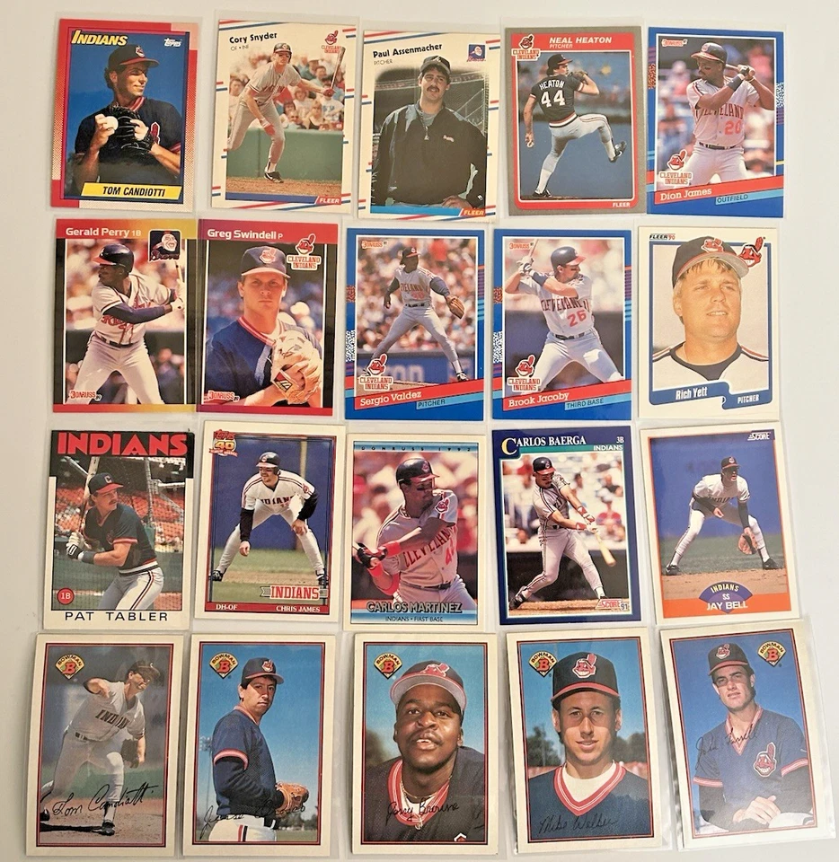 Lote de cartas de Cleveland Indians/Guardians (76) RC, paralelos (de colección-presente) Foto 4 de 4