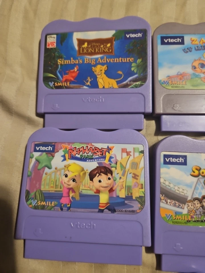 Vtech VSmile V-MOTION Lot of 7 Game Cartridges , Cars , Lion King , Soccer , Zay - Image 4 of 4