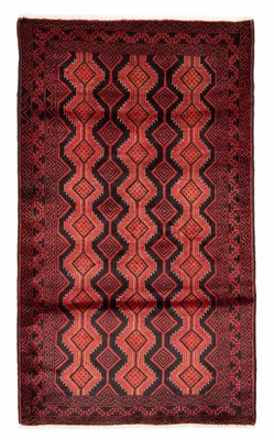 Vintage Geometric Area Rug 3'5'' x 5'9'' Traditional Hand-Knotted Wool Carpet