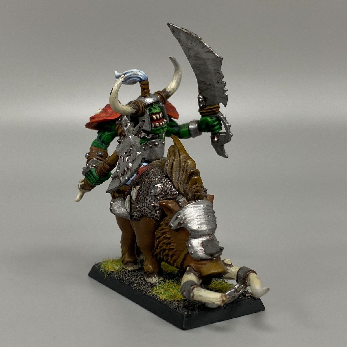 Grotfang Orc Warlord Big Boss on Boar Warhammer Old World