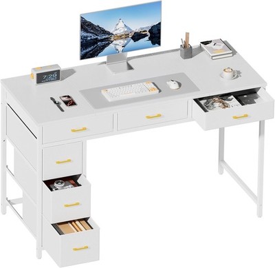 Computer Desk with Reversible Drawers, Home Office Desk,for Work Study Writing