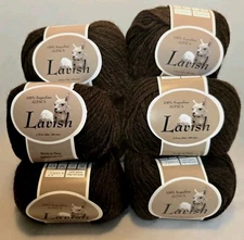 Lavish 10 Skein Lot 100% Superfine Alpaca LUXURY Yarn Brown DK 50g 109yd RARE