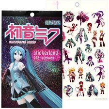 Hatsune Miku Sticker Collection, 4 Sheet Foil Cover Pad, 295 Stickers Multi