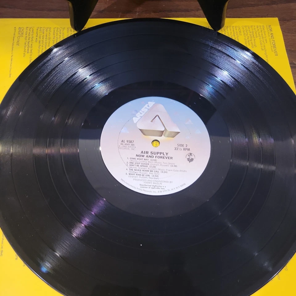 Air Supply Now and Forever LP Arista AL9597 EX 1982 Hype Sticker Original Inner Foto 3 de 4