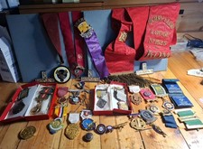 Joblot of Masonic Medals and Jewels Masonic Regalia Ref 1
