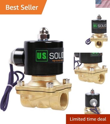 Compact 12V DC Normally Closed Brass Solenoid Valve with Durable VITON Seals
