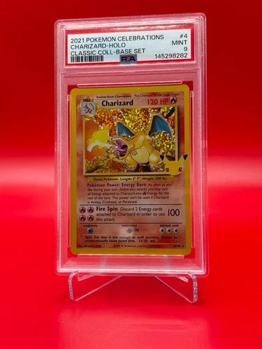 2021 Pokemon Celebrations Classic Collection Base Set #4 Charizard Holo PSA 9