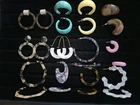 Quality Vintage & Now Earrings Lot some signed Lucite Hoop Some Signed 13