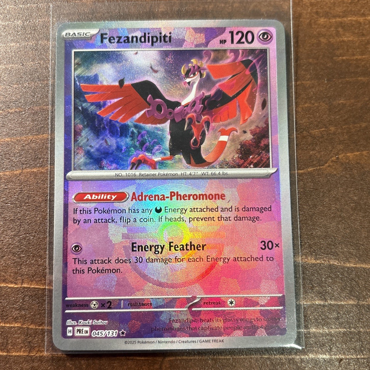 Fezandipiti 045/131 - Poke Ball Reverse Holo Rare - Prismatic Evolutions NM