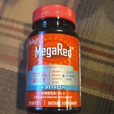 Schiff MegaRed Omega-3s Krill  Fish Oil Softgels 500mg 30 Pills