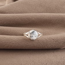 Dendrite Opal Gemstone 925 Sterling Silver Jewelry Women Ring For Birthday Gift