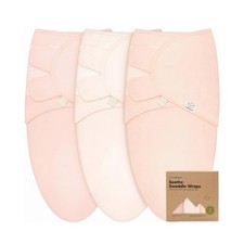 NEW KeaBabies Angelic Blush 3-Pack Soothe Swaddle Wraps Size Small 0-3 mo.