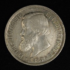 1888 Brazil 1000 Reis - Free Shipping USA