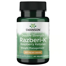 Swanson Double Strength Razberi-K Raspberry Ketones 200 mg 60 Veggie Capsules