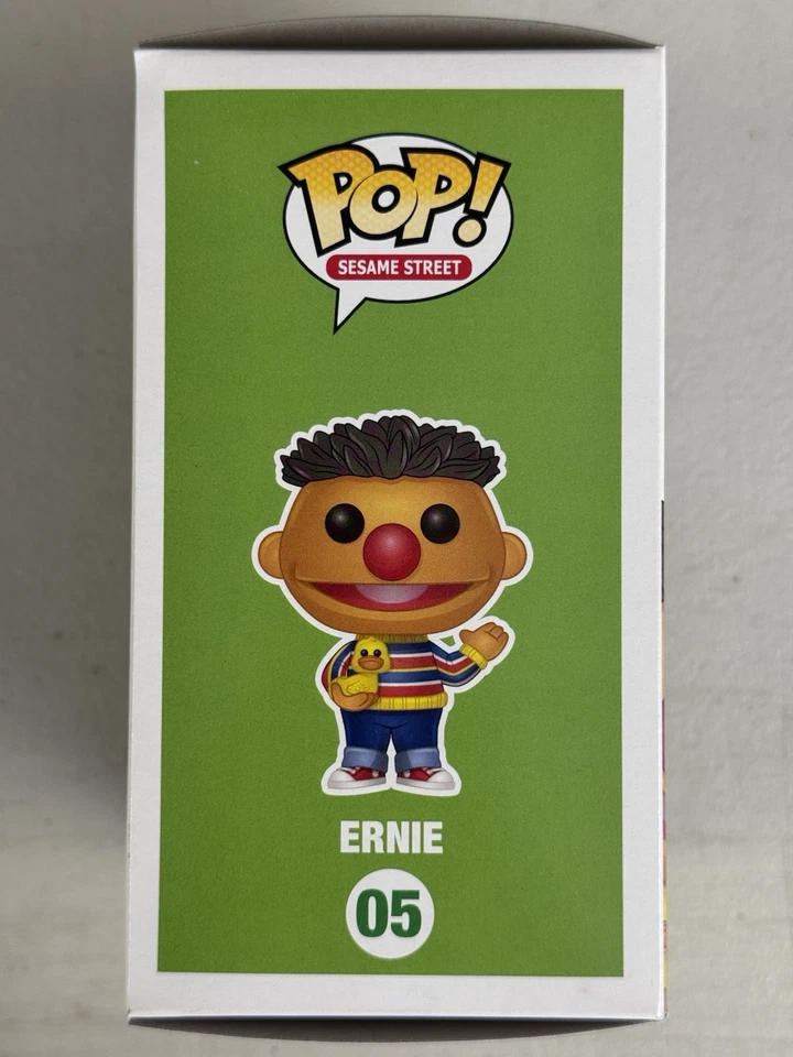 Ernie (Flocked) 05 ~ Sesame Street ~ Funko Pop Vinyl + FREE PROTECTOR Foto 4 de 4