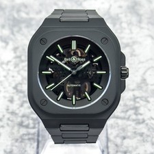 2025 Bell & Ross BR 05 Skeleton Black Lum Ceramic L.E. 41MM + 2 Extra Straps!