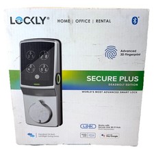 Lockly Secure Plus Deadbolt Smart Lock Bluetooth In Satin Nickel Model PGD728FSN