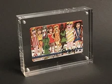 James Rizzi „ Girls on The Street “Phone Card 1993 Acrylic Block - Hand Signed