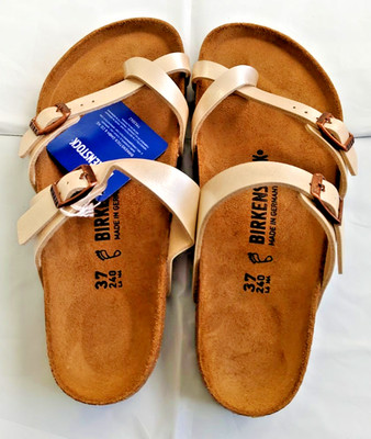 Birkenstock Mayari unisex Nubuck leather sandal Pearl White EU 37 (M4 L6)