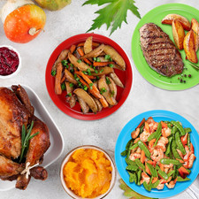 24 Pack Kids Plastic Plates 7" Unbreakable Toddler Dinner Plates Set Plastic