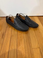 Gucci Black Penny Loafers Diamante Slip On Drivers Leather Size 8 US / 7.5 G