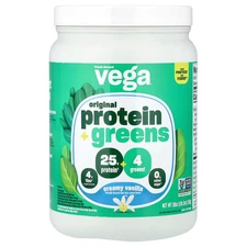Plant-Based Original Protein + Greens, Creamy Vanilla, 1 lb 2 oz (510 g)