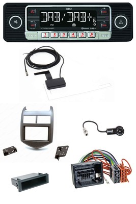 Dietz DAB Bluetooth USB MP3 Autoradio für Chevrolet Aveo Sonic ab 2011 dunkelgra