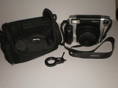 Fujifilm Instax Wide 300 Instant Film Camera Close Up Lens TESTED w/ Camera Case
