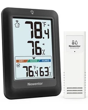 Newentor Indoor Outdoor Thermometer Wireless, Weather Stations Wireless Indoo...