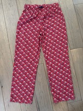 Vineyard Vines Youth Medium Red Soccer Pajama Pants Rare Whale Logo EUC 12-14